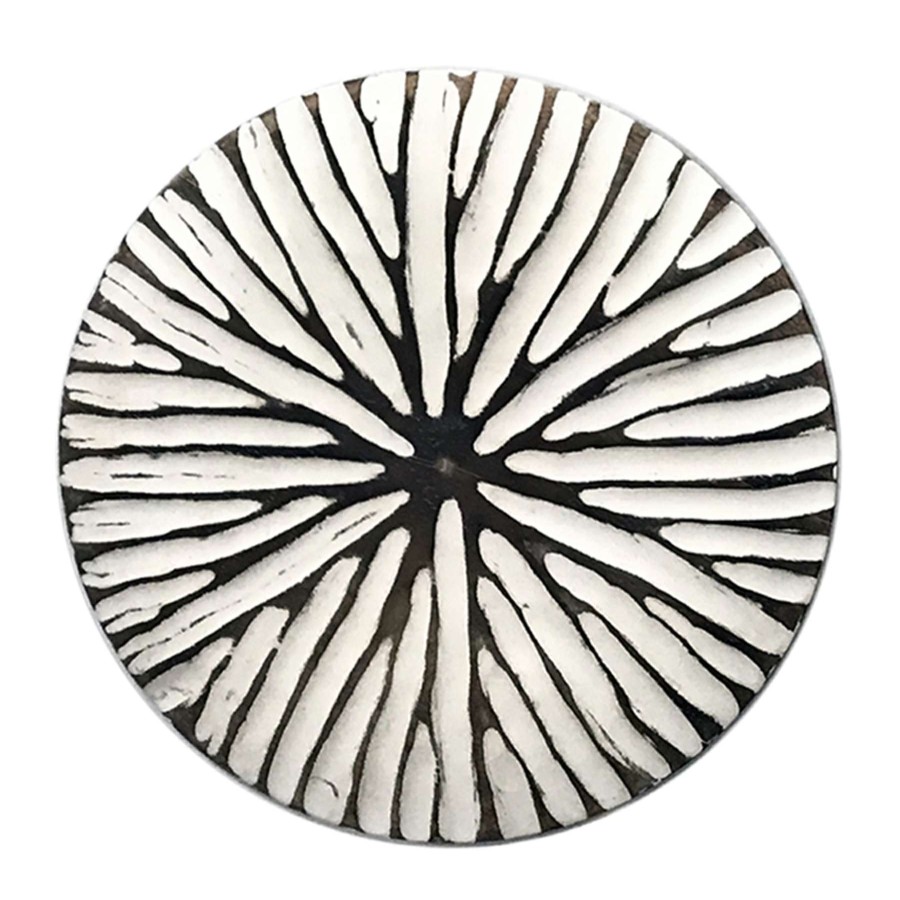 Wall Art * | 3-Piece Carved Black & White Decorative Wall Plates, 12 Limited Edition