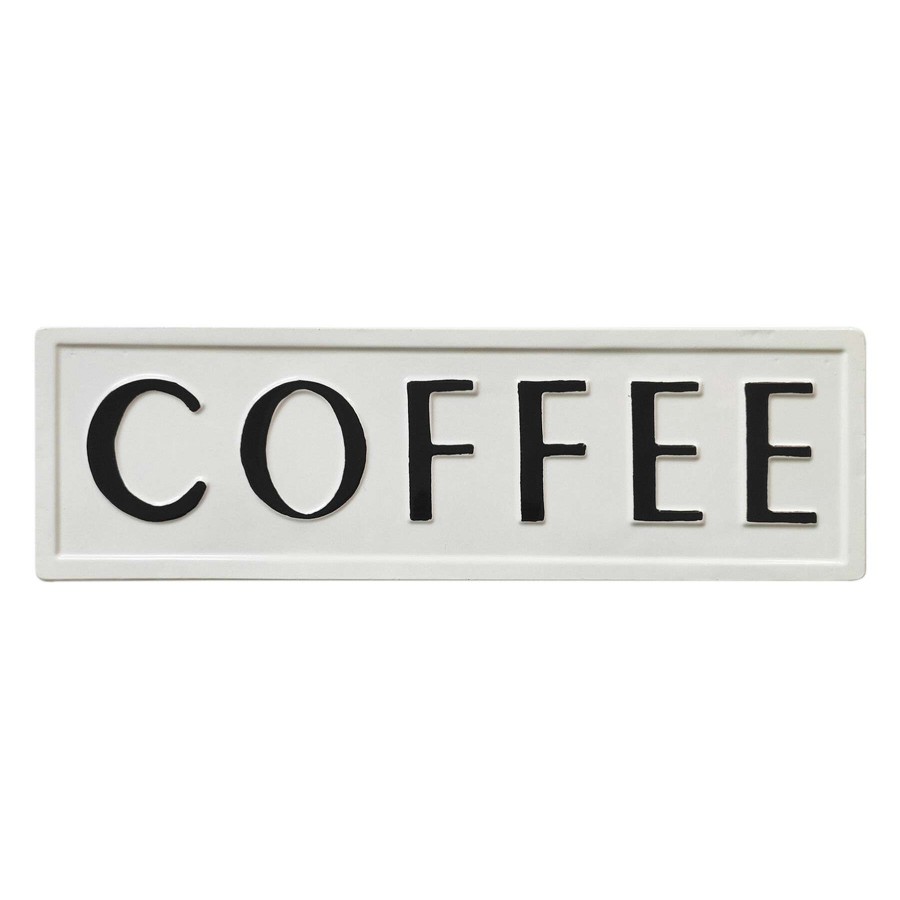 Wall Art * | 20X6 Metal Coffee Word Sign Unique Style