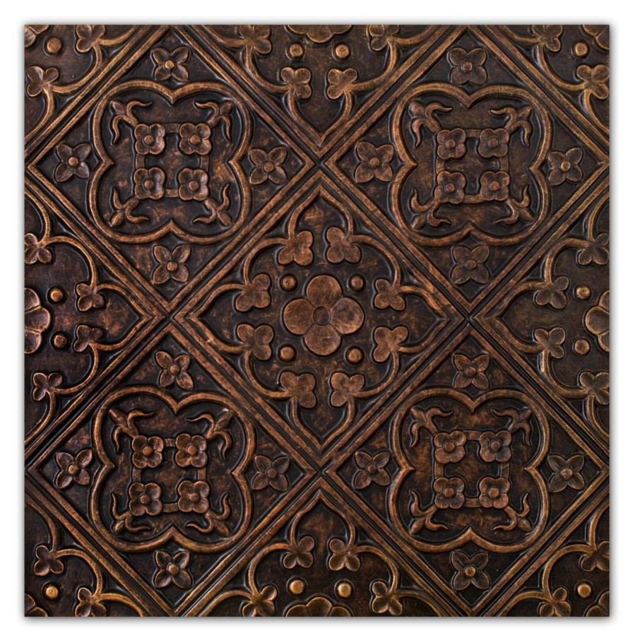 Wall Art * | 18X18 Bronze Medallion Tile Canvas Wall Art Wholesale