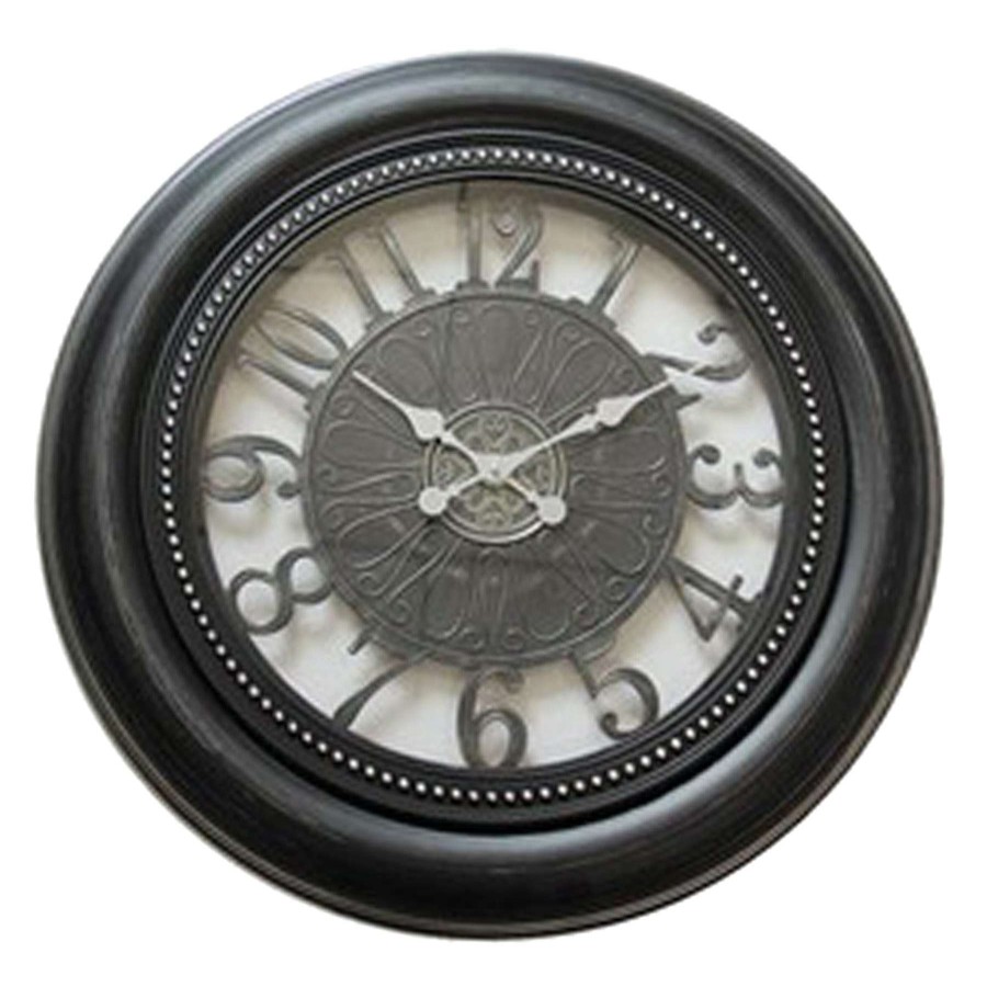 Clocks * | 30D Black Gallery Cutout Clock Attractive Model