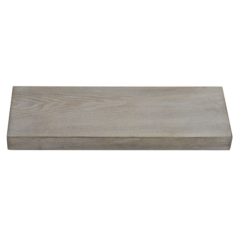 Wall Accents * | 24In. Light Grey Wood Float Ledge Limited Edition