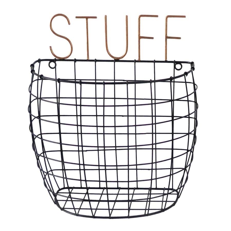 Wall Accents * | Stuff Metal Wall Basket, 13 14 Competitive Price