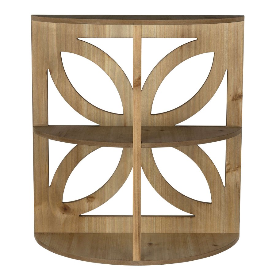 Wall Accents * | Tracey Boyd Floral Cutout Wooden Shelf, 16 17 Store