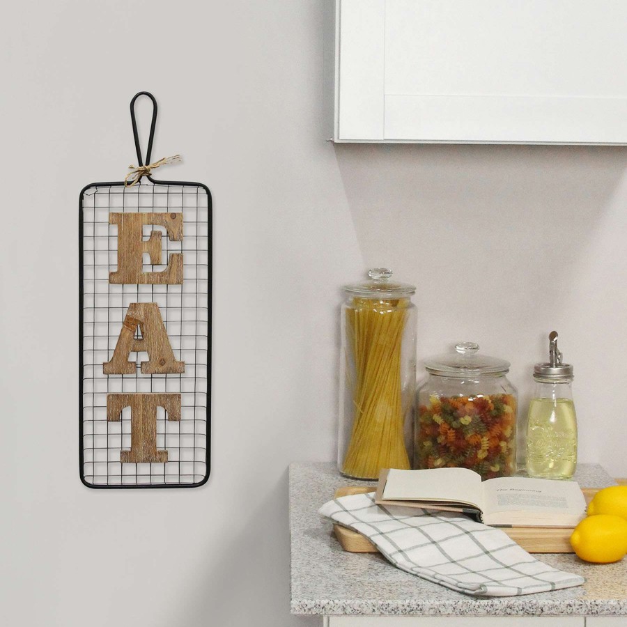 Wall Art * | 9X28 Eat Kitchen Wall Decor Online Discount