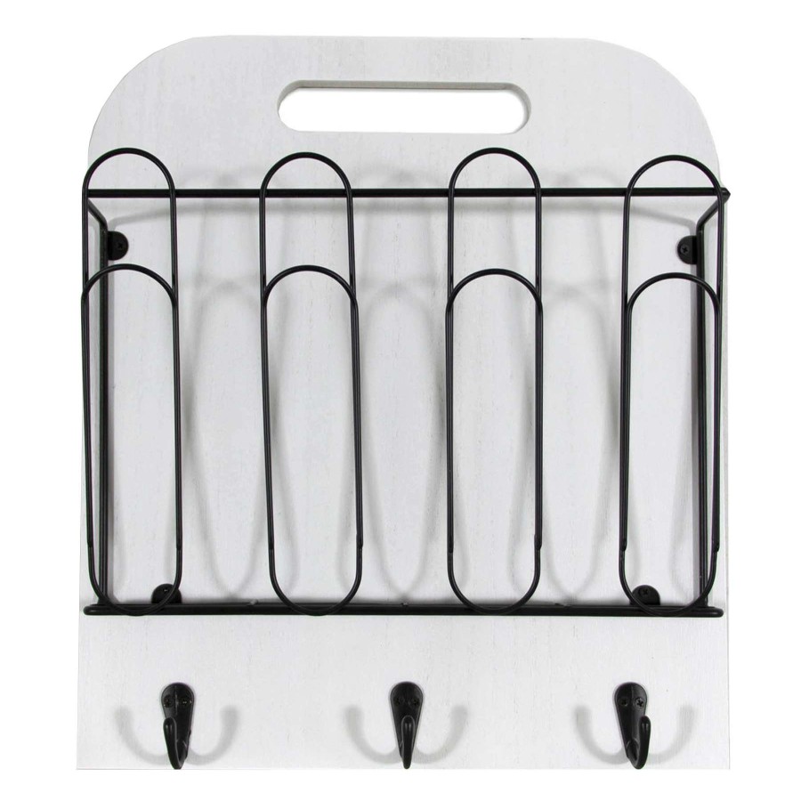 Wall Accents * | White & Black Entryway Organizer, 12 14 Special Design