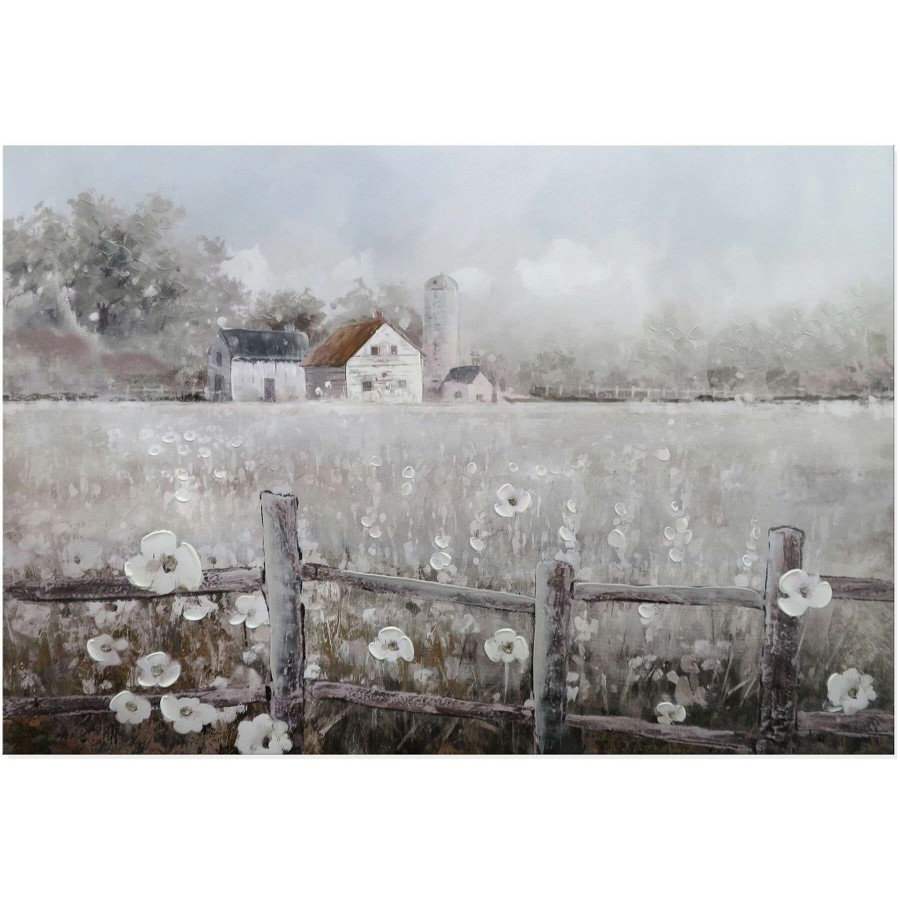 Wall Art * | 24X36 Farmhouse Floral Canvas Art Print. Shop