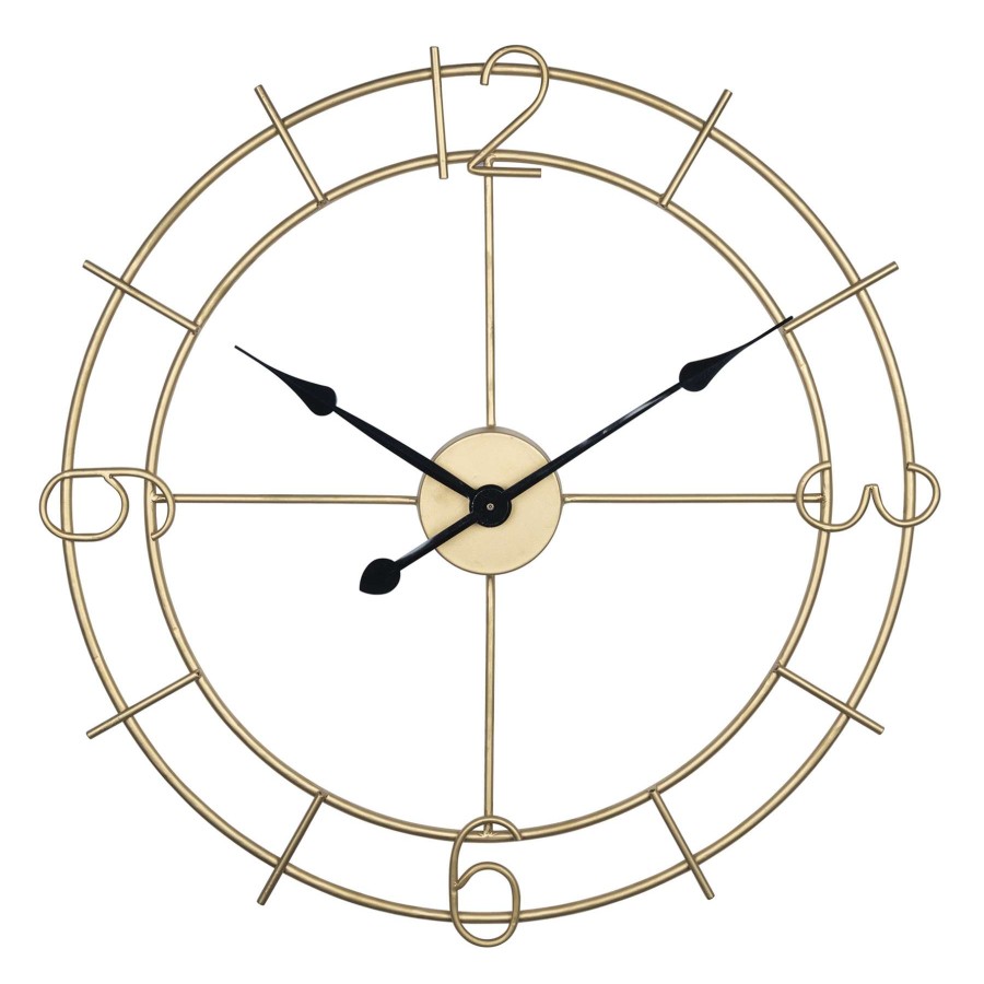 Clocks * | Tracey Boyd Gold Metal Wall Clock, 24 The Latest Fashion