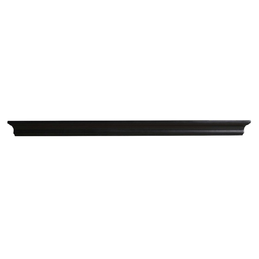 Wall Accents * | Kate 36In. Black Wood Crown Ledge Attractive Model