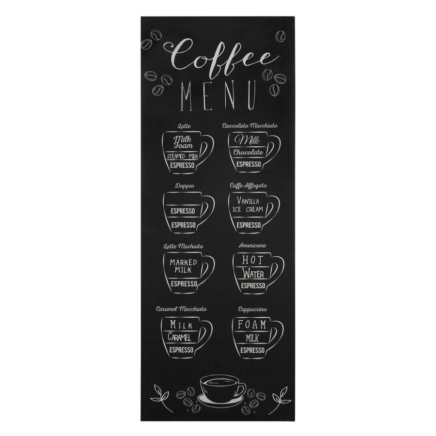 Wall Art * | 12X32 Coffee Menu Wall Art Original Model