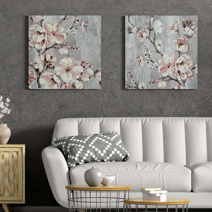 Wall Art * | Tracey Boyd 2-Piece Cherry Blossoms Canvas Wall Art, 40 20 Exactly Discount