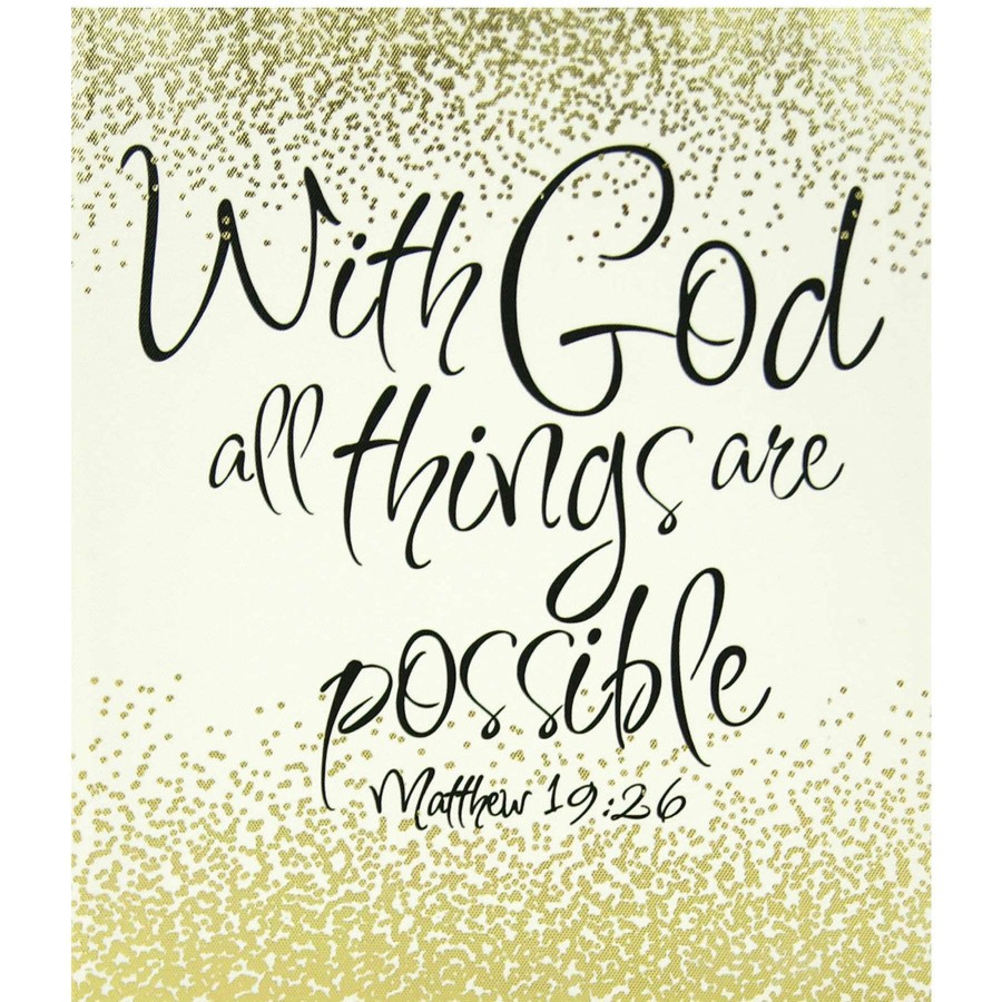 Wall Art * | With God All Things Are Possible Canvas Wall Art, 10 12 Unique Style