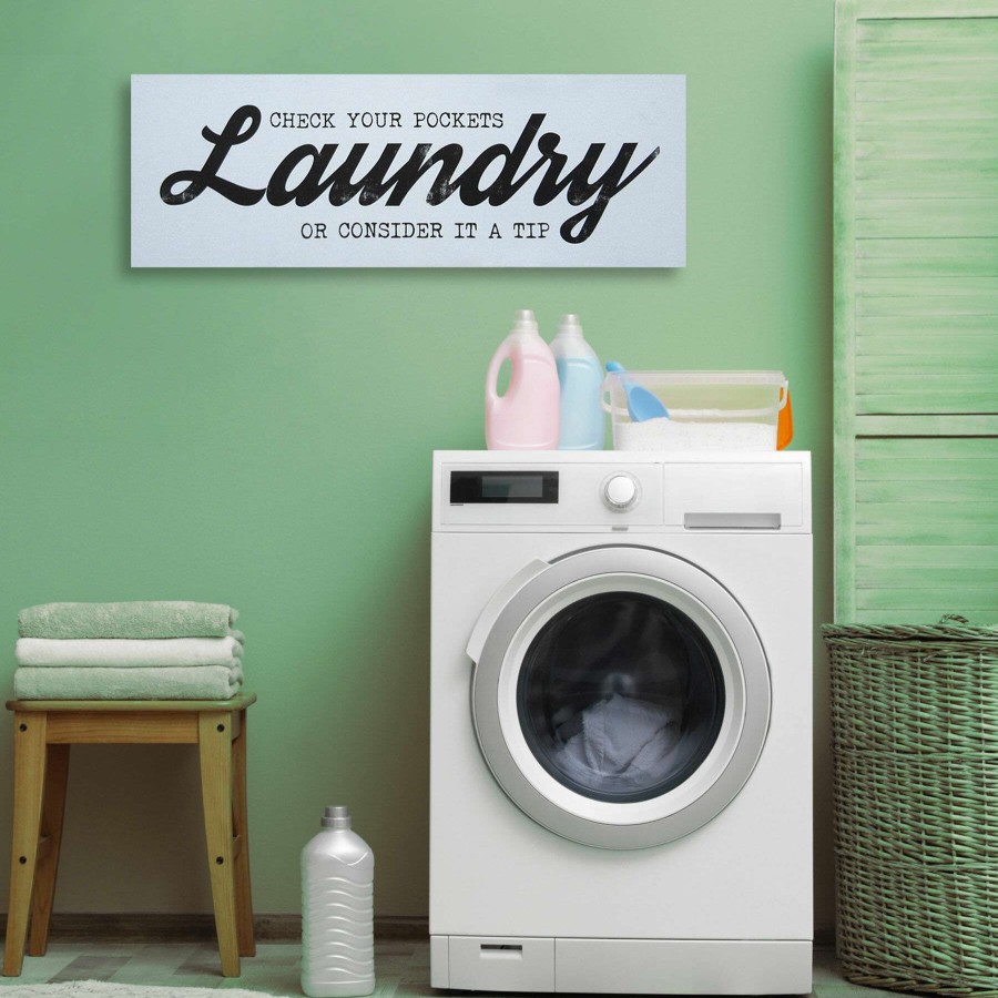 Wall Art * | Laundry Canvas Wall Art, 36 12 Latest Fashion