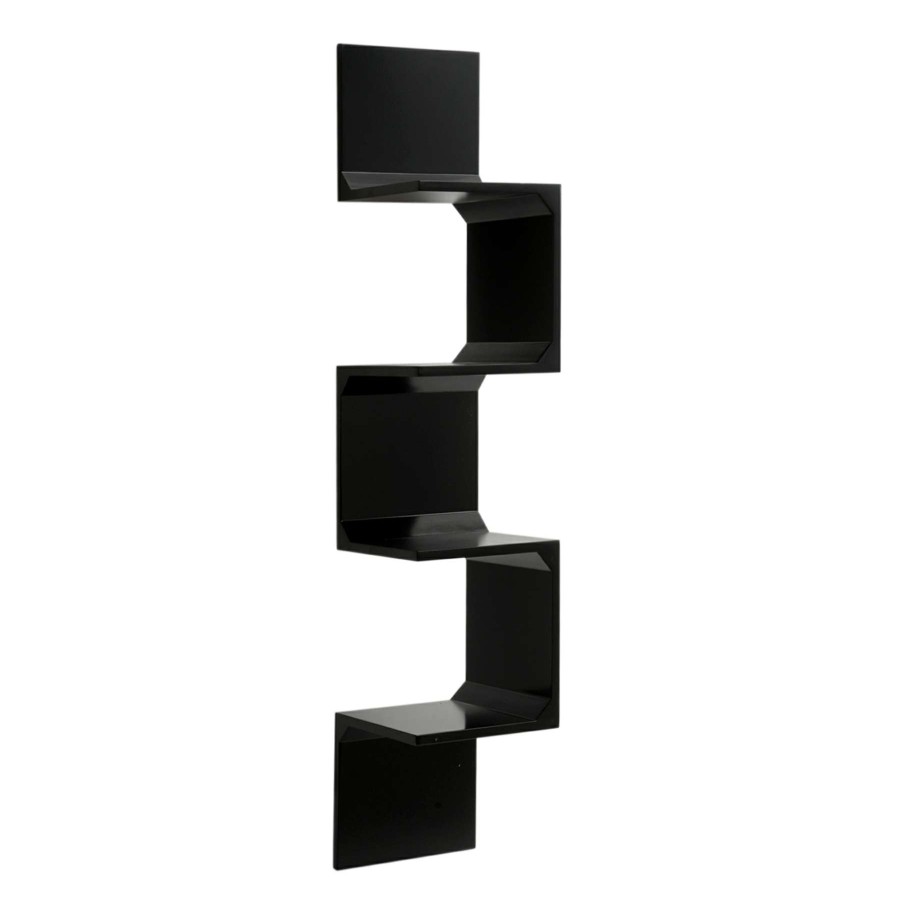 Wall Accents * | 8X39In Wood Corner Ledge Black For Sale