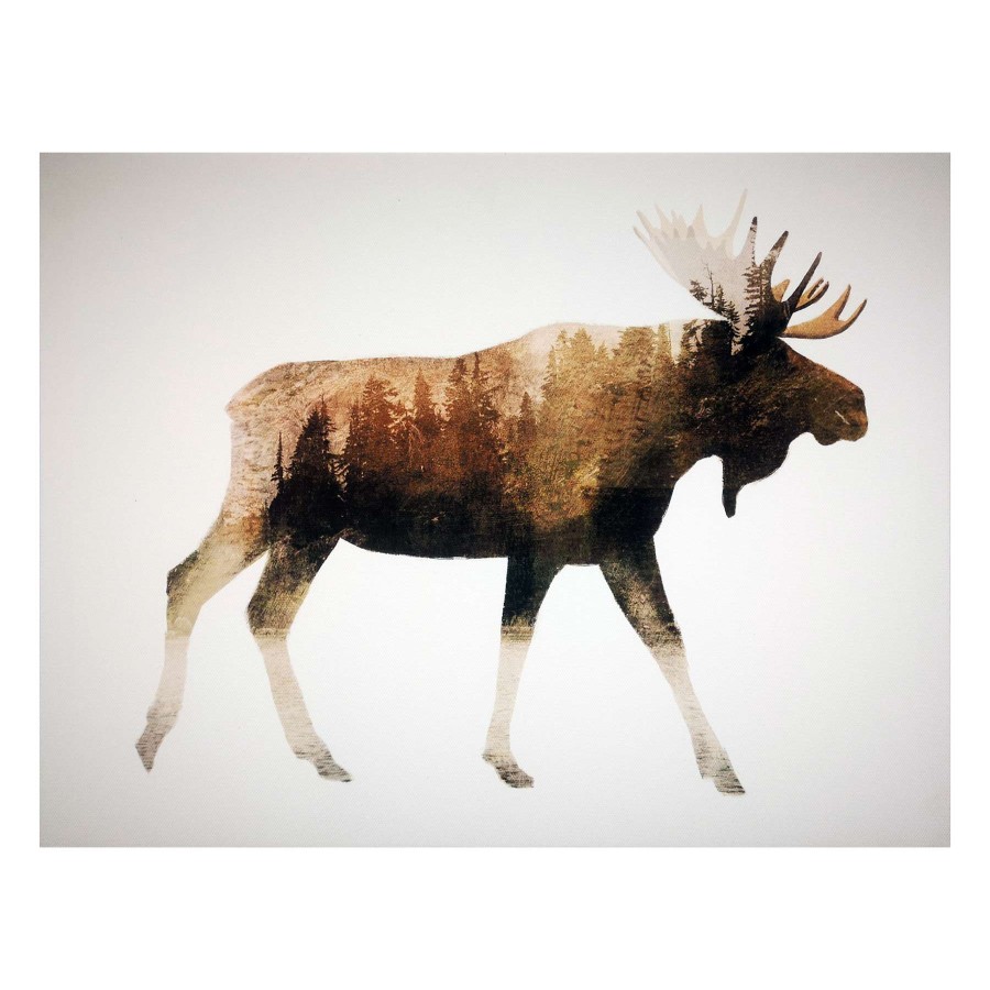 Wall Art * | Ty Pennington 16X12 Moose Canvas Wall Art Store