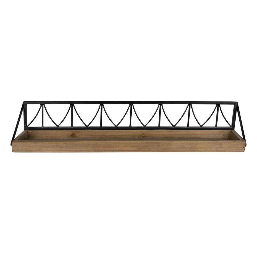 Wall Accents * | Wood Metal Wall Shelf 36X5 Shoping Model