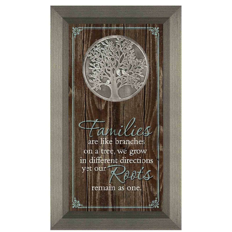 Wall Art * | 7X13 Family Tree Medallion Art Under Glass Best Quality