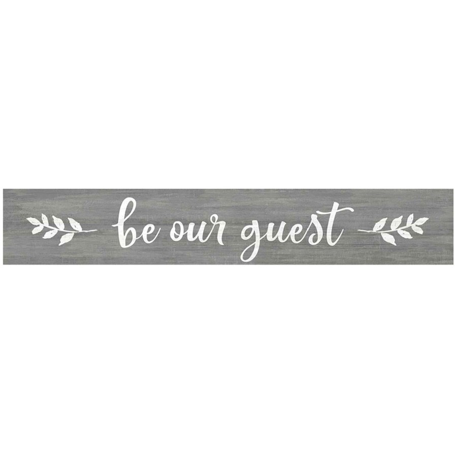 Wall Art * | 6X36 Be Our Guest Textured Wood Plaque Unique Style