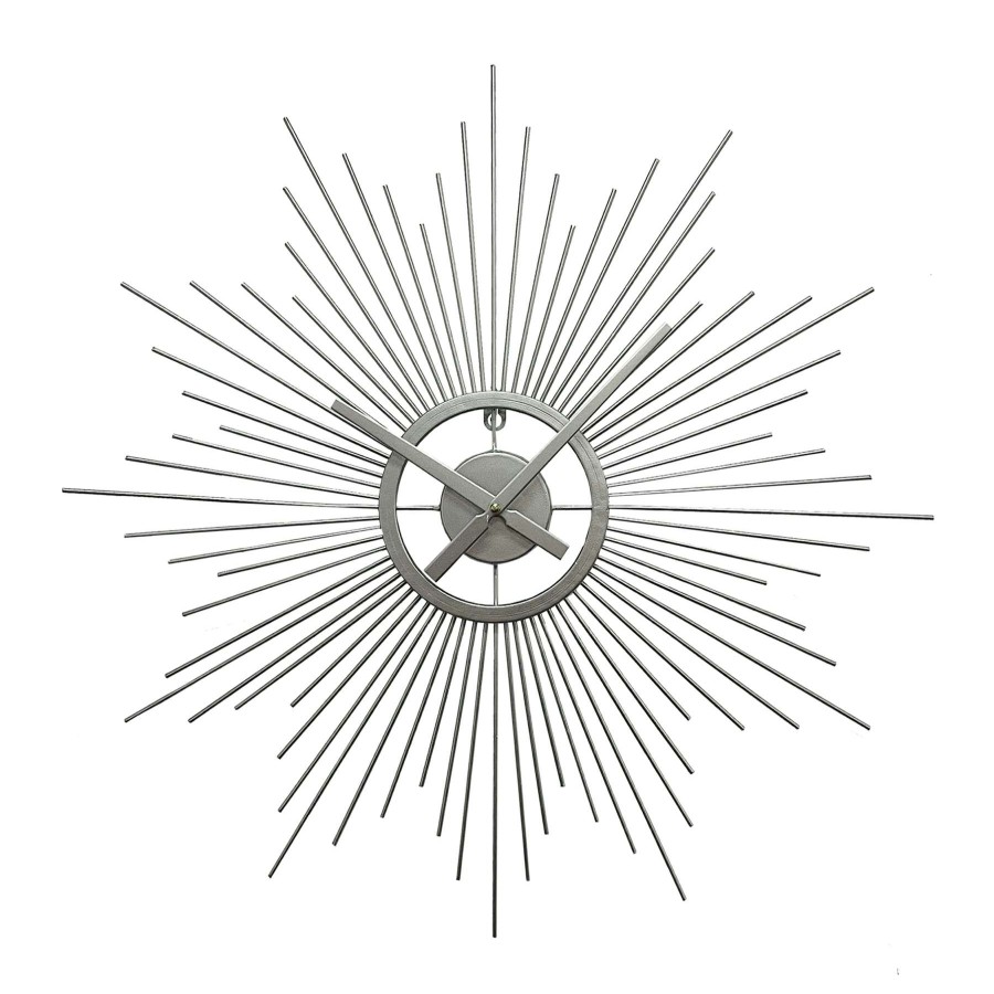 Clocks * | Laila Ali 24D Sunburst Metal Clock Attractive Model