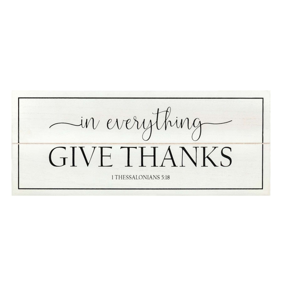 Wall Art * | Give Thanks Wall Sign, 20 8 Promotion