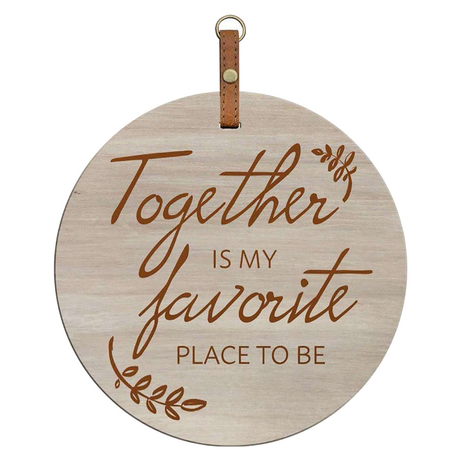 Wall Art * | Honeybloom Together Is My Favorite Round Wall Art, 14 Shop