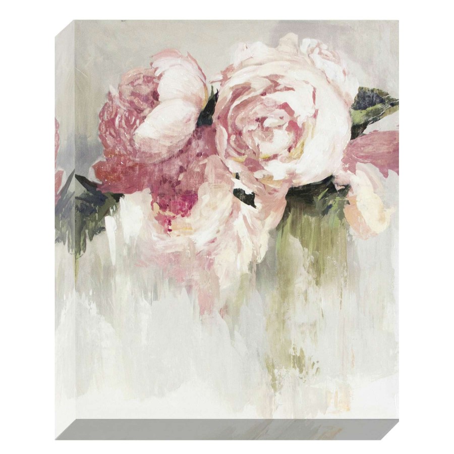 Wall Art * | Embossed Peonies Canvas Wall Art, 16 20 The Varied Pattern