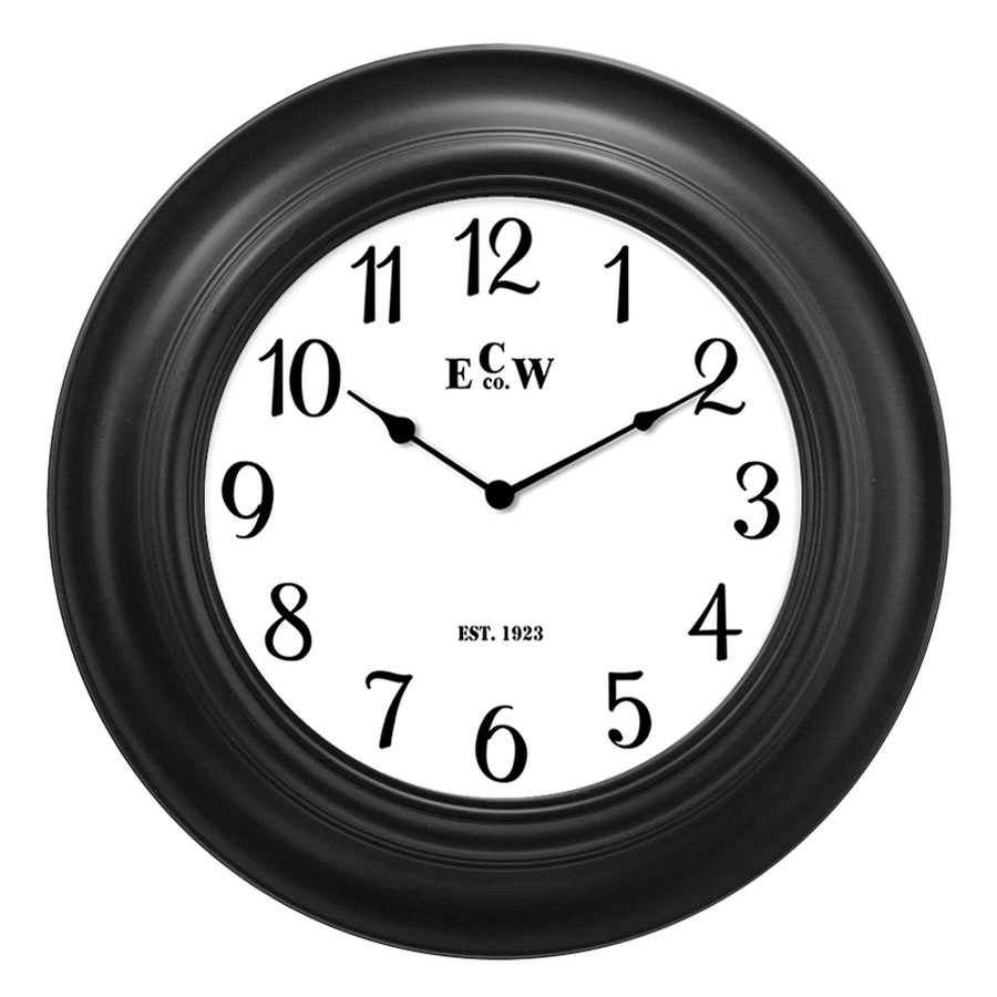 Clocks * | Ac 12D Wide Blkframe At Lower Price