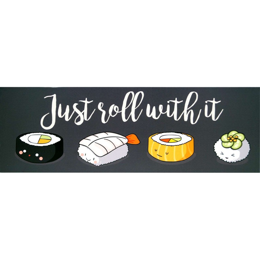 Wall Art * | 36X12 Sushi Just Roll With It Textured Canvas Art Fantastic Model