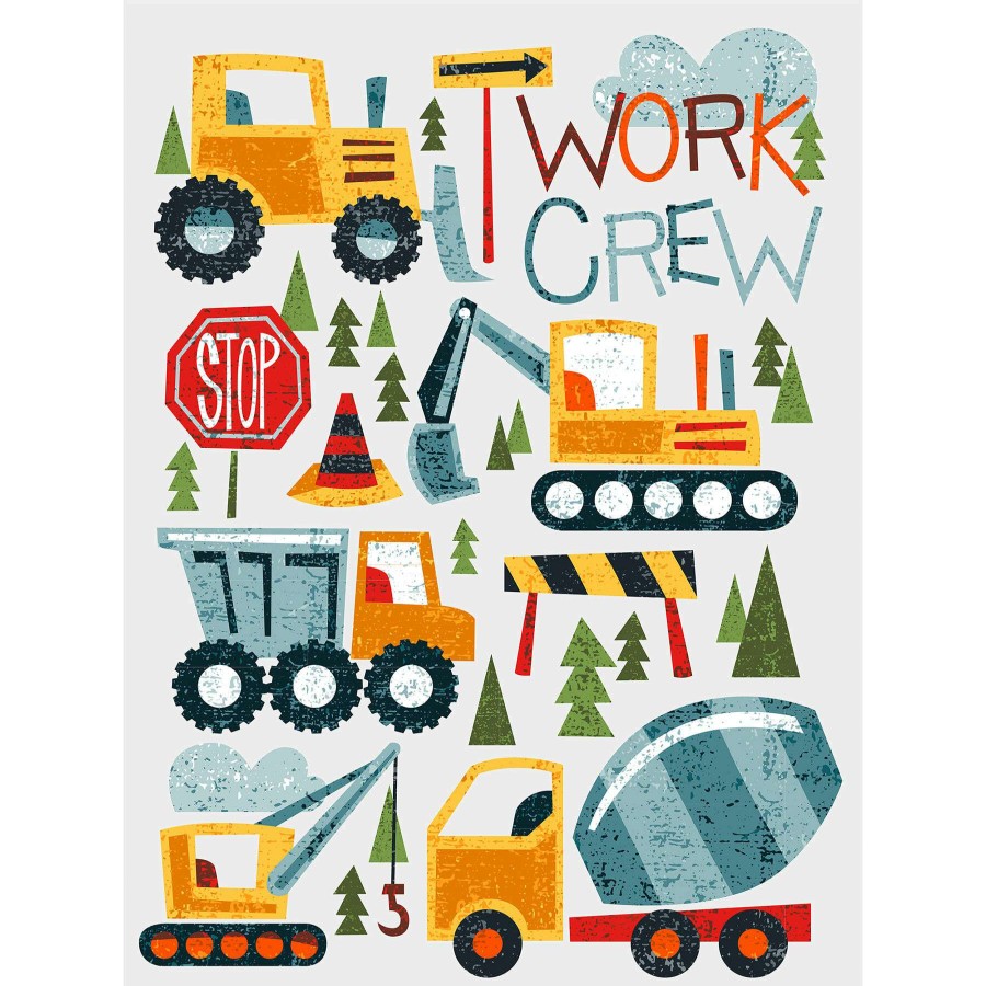 Wall Art * | Children'S Construction Work Crew Canvas Wall Art, 12 16 Store