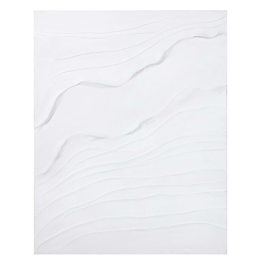 Wall Art * | Gesso Monochromatic Impasto Canvas Wall Art, 31 39 Competitive Price