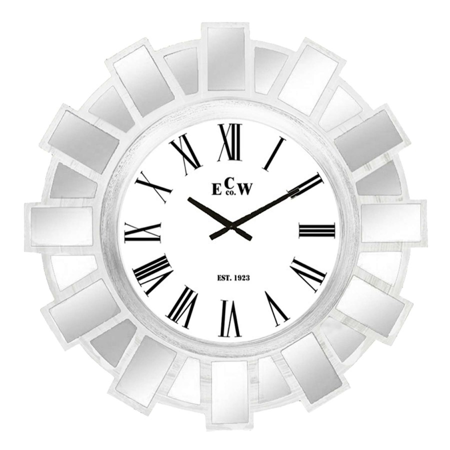 Clocks * | 30In Silver Wall Clock Attractive Model