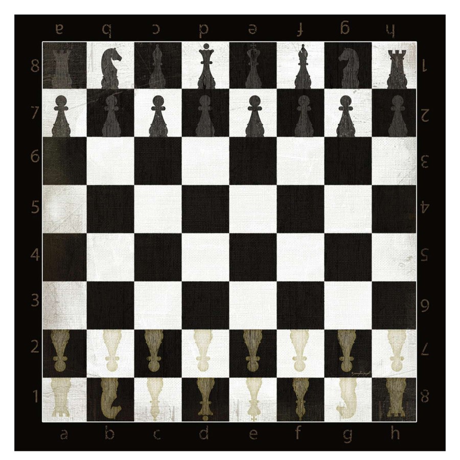 Wall Art * | 16X16 Chess Board Canvas Wall Art The Varied Pattern