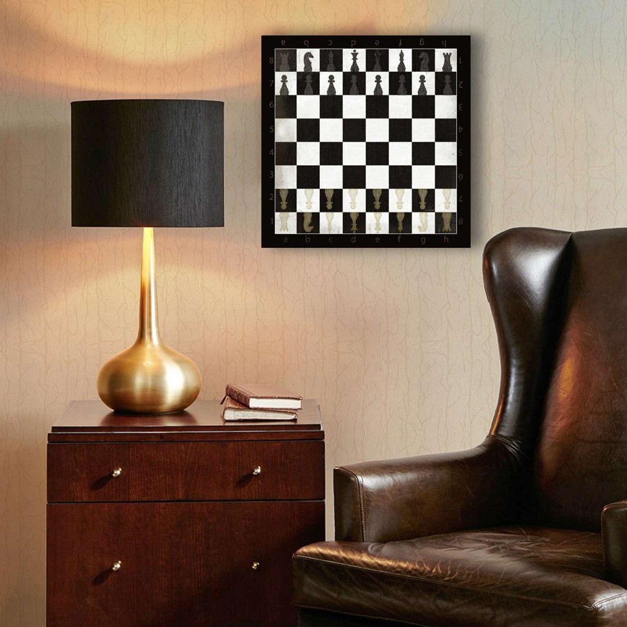 Wall Art * | 16X16 Chess Board Canvas Wall Art The Varied Pattern