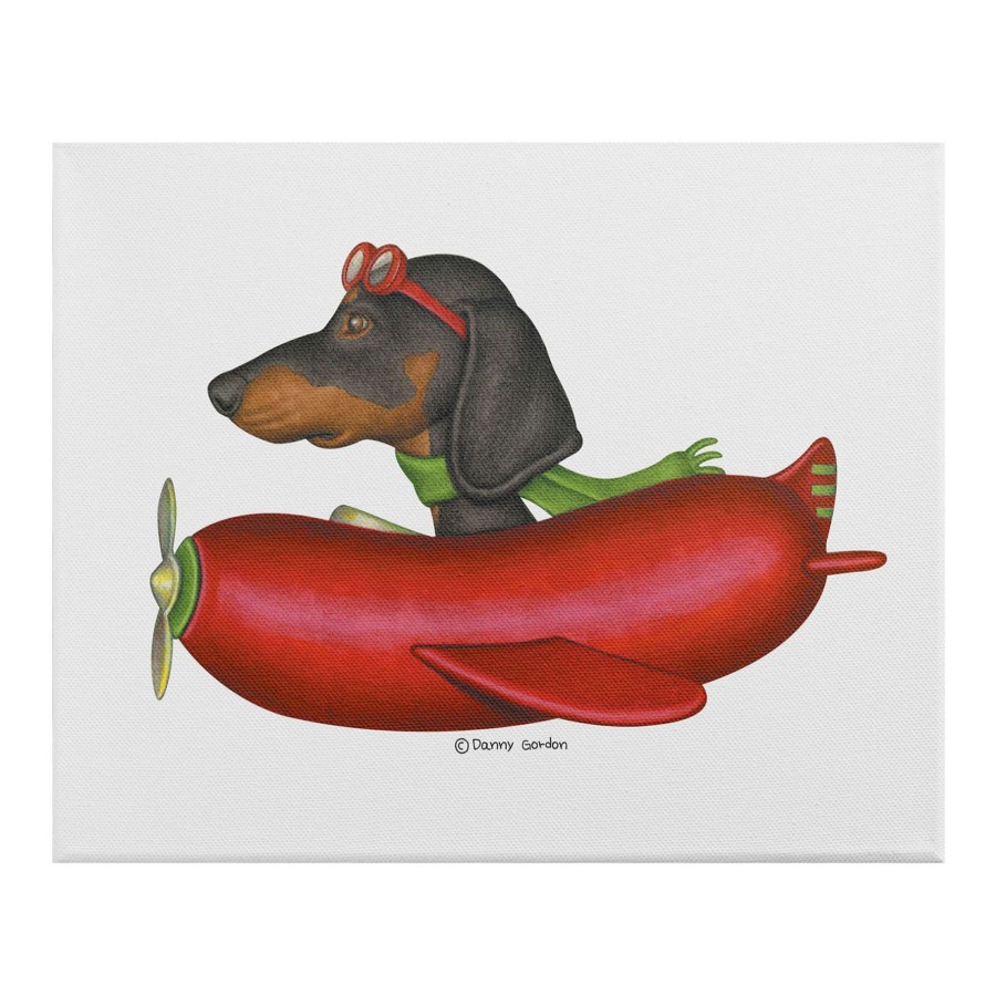 Wall Art * | 16X12 Hot Dog Plane Canvas Wall Art Online Discount