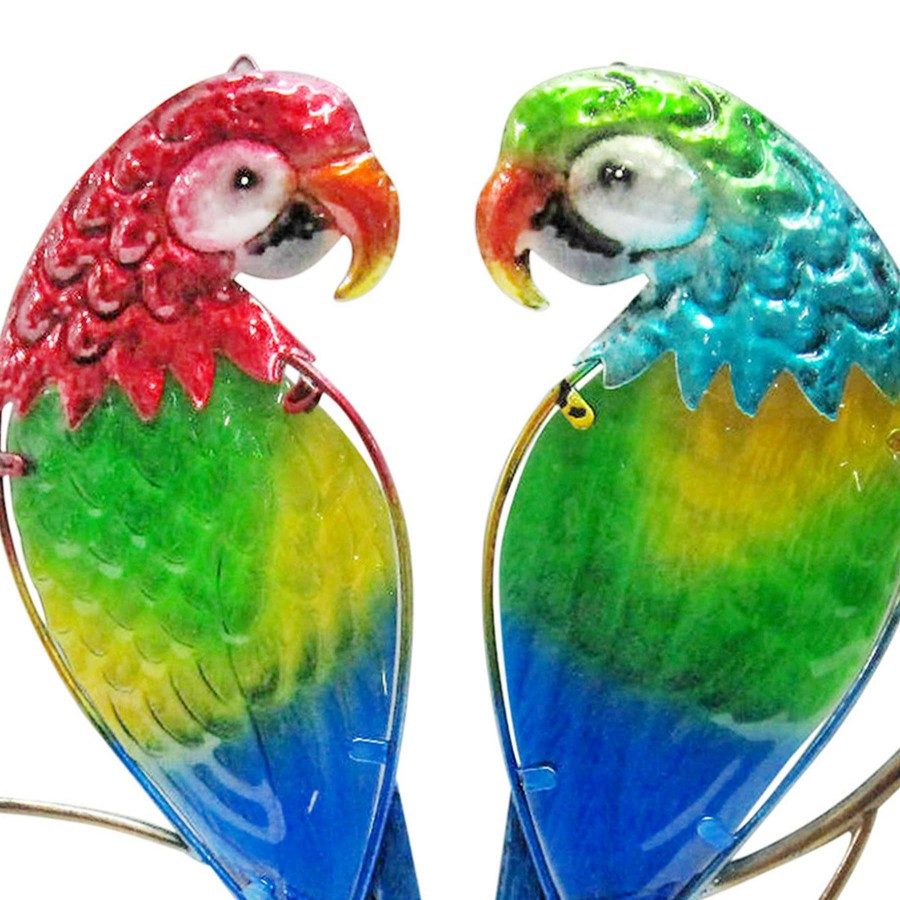 Wall Art * | Metal & Glass Parrot Wall Decor, 17 Glamor Model