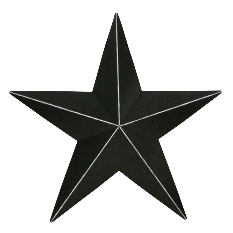 Wall Art * | Rustic Black Metal Star Wall Decor, 36 Sale Online