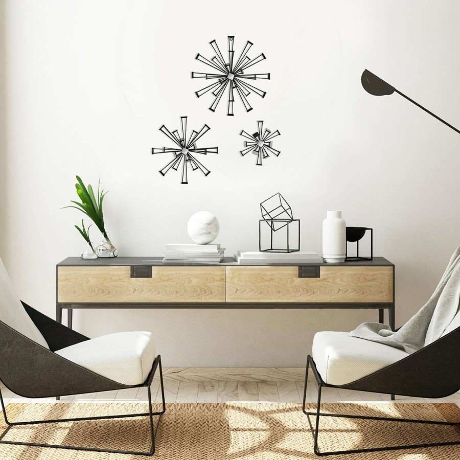 Wall Art * | 12D 3Pc Metal Geo Burst Store