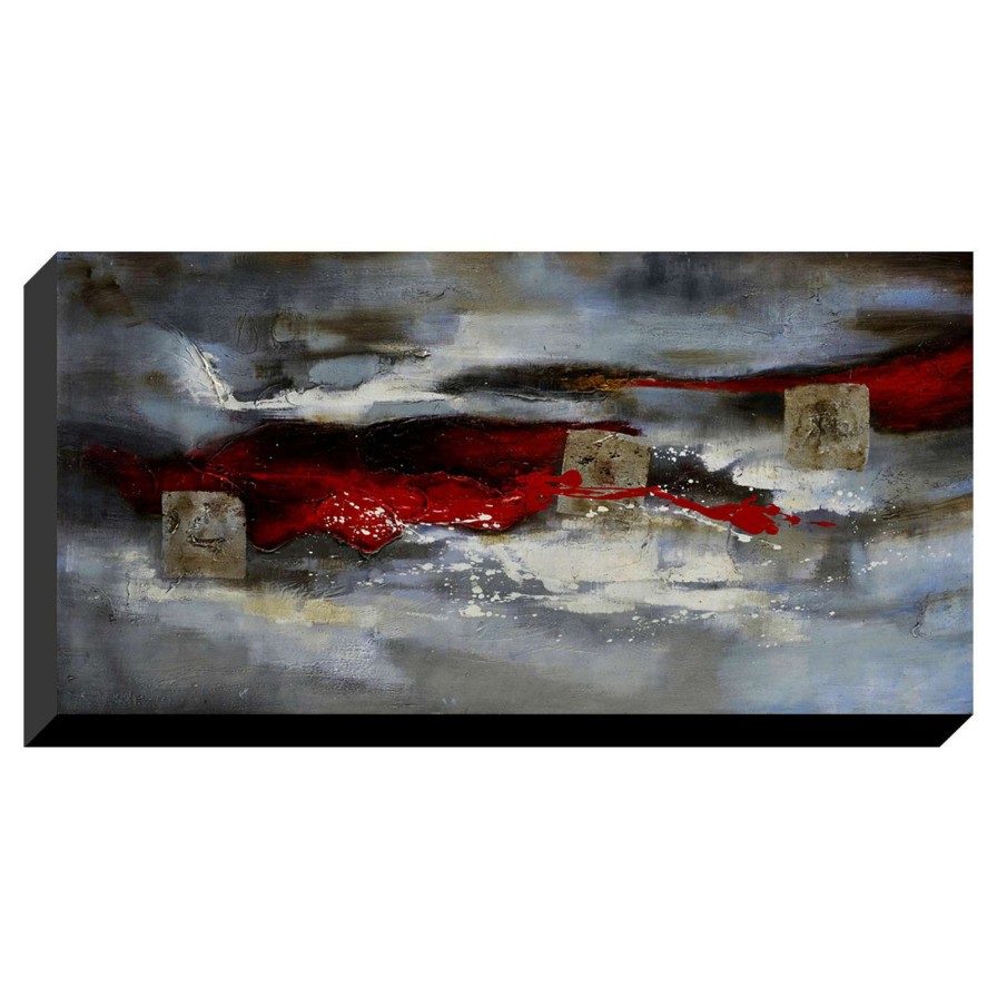 Wall Art * | 28X60 Red Streak Enhanced Canvas Glamor Model