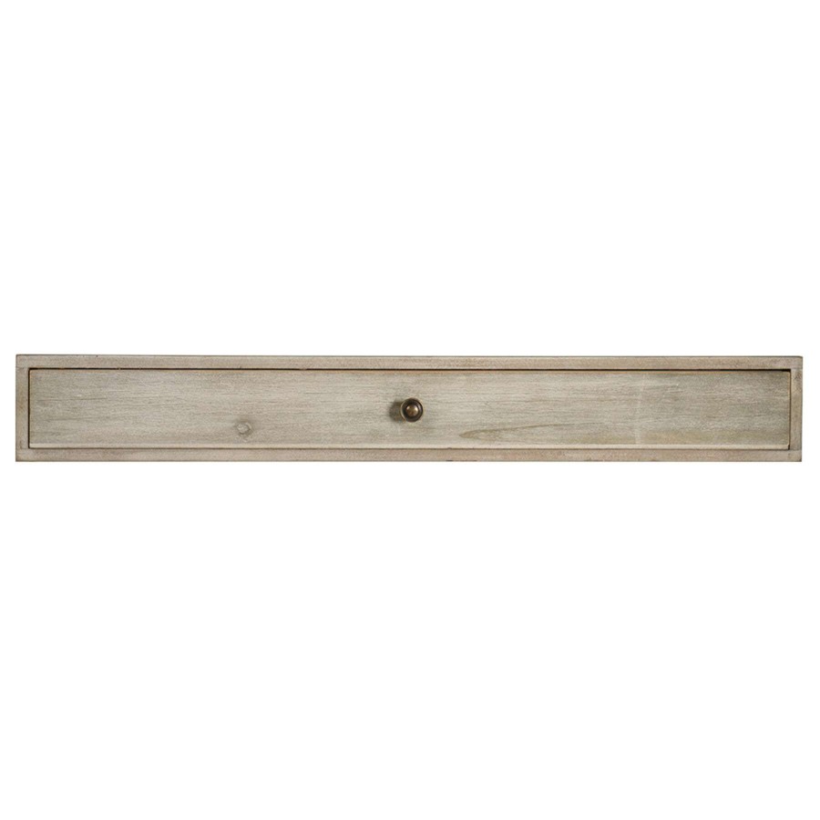 Wall Accents * | 24In. Wood Distressed Brown Drawer Shelf Absolute Quality