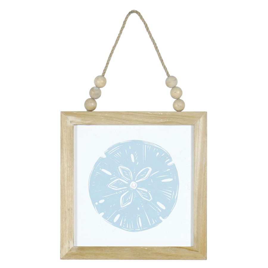 Wall Art * | Ty Pennington Hanging Wooden Sand Dollar Wall Art, 9 15 Unique Style