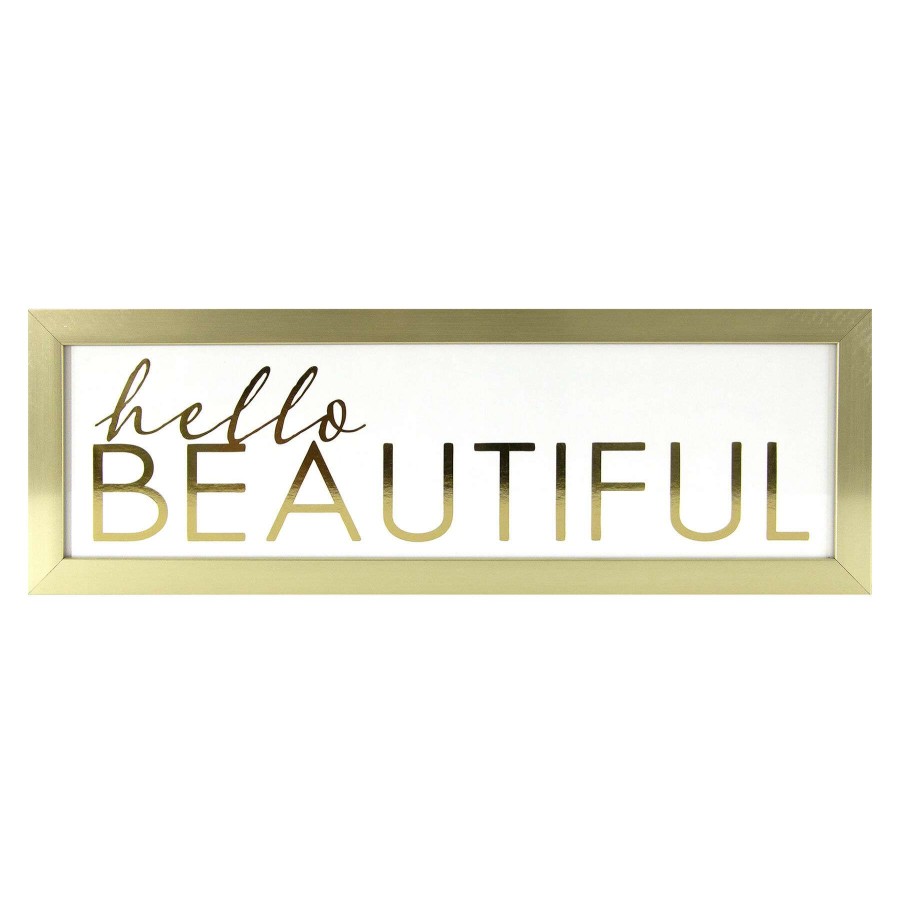 Wall Art * | 6X18 Under Glass Hello Beautif Sale Online