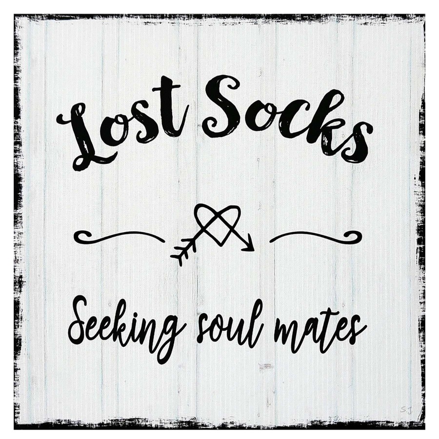 Wall Art * | Lost Socks Seeking Soul Mates Canvas Wall Art, 12 Exactly Discount