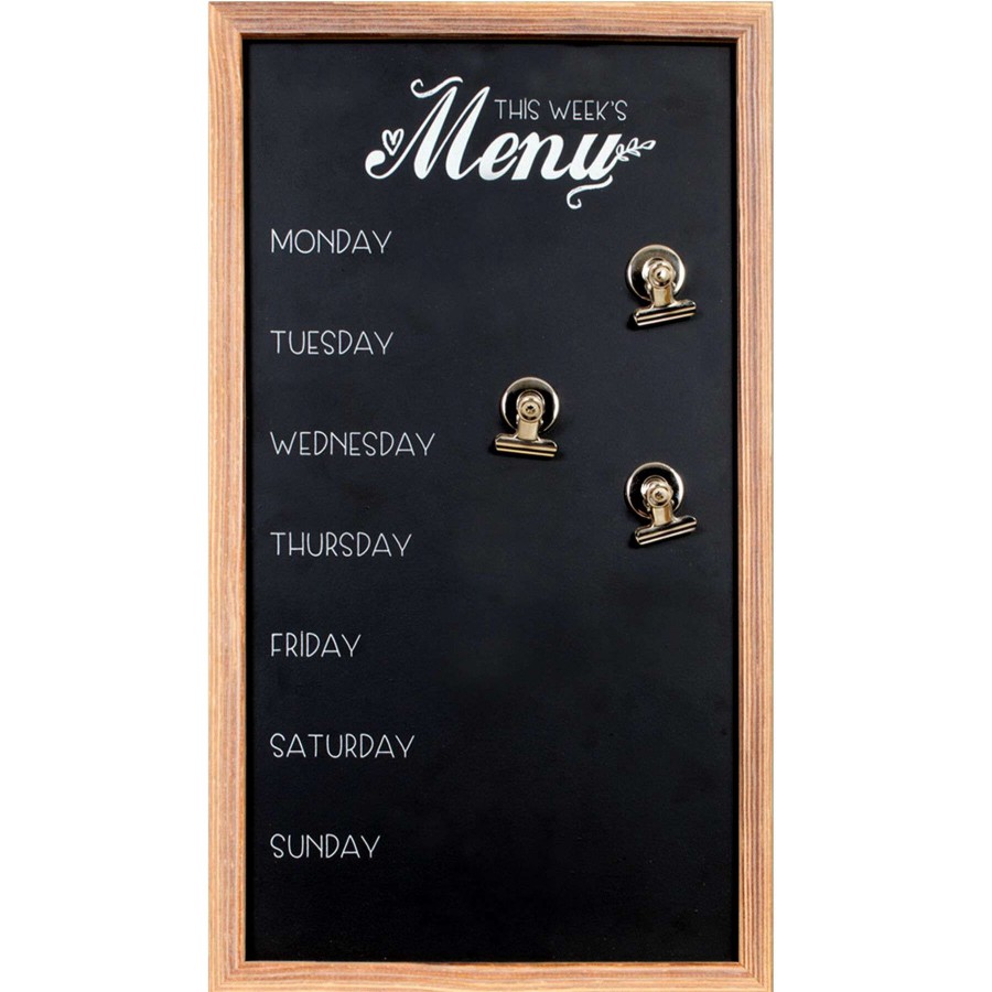 Wall Accents * | Magnetic Menu Chalkboard With Clips, 19 Excellent