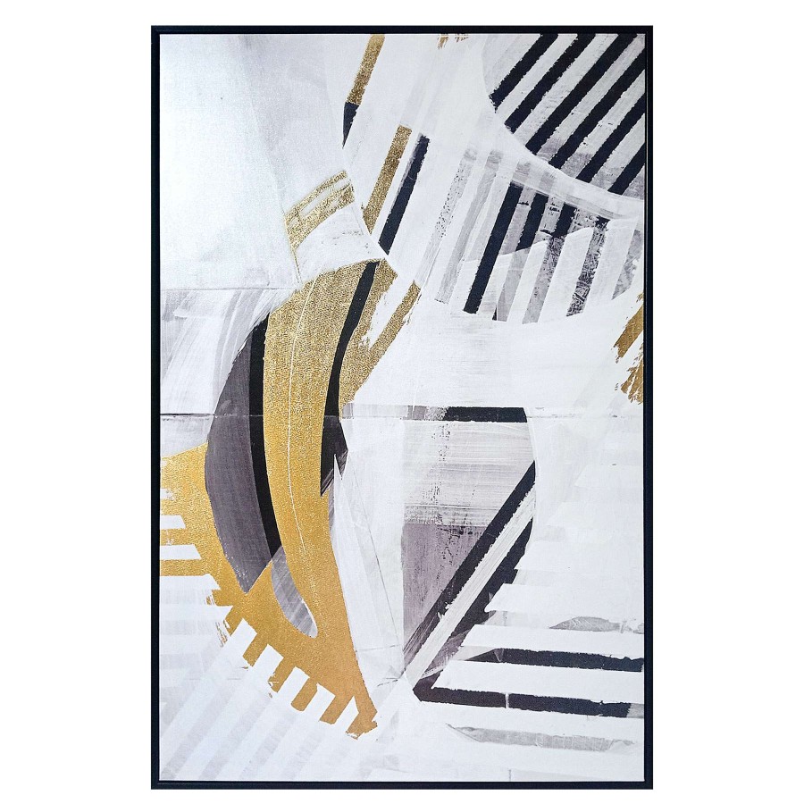 Wall Art * | Sa Tex 24X36 Blk Wht Gold Ii The Latest Fashion