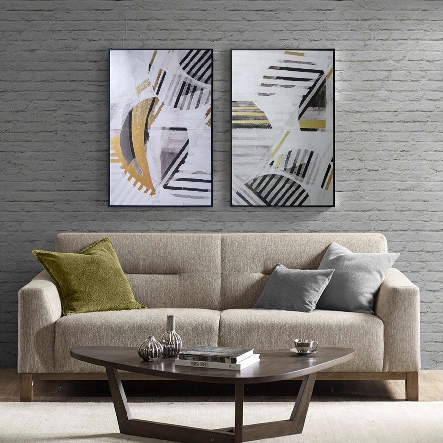 Wall Art * | Sa Tex 24X36 Blk Wht Gold Ii The Latest Fashion