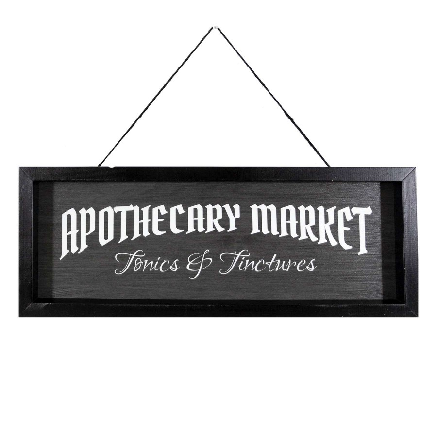 Wall Art * | Apothecary Market Halloween Wall Sign, 6 18 At Lower Price