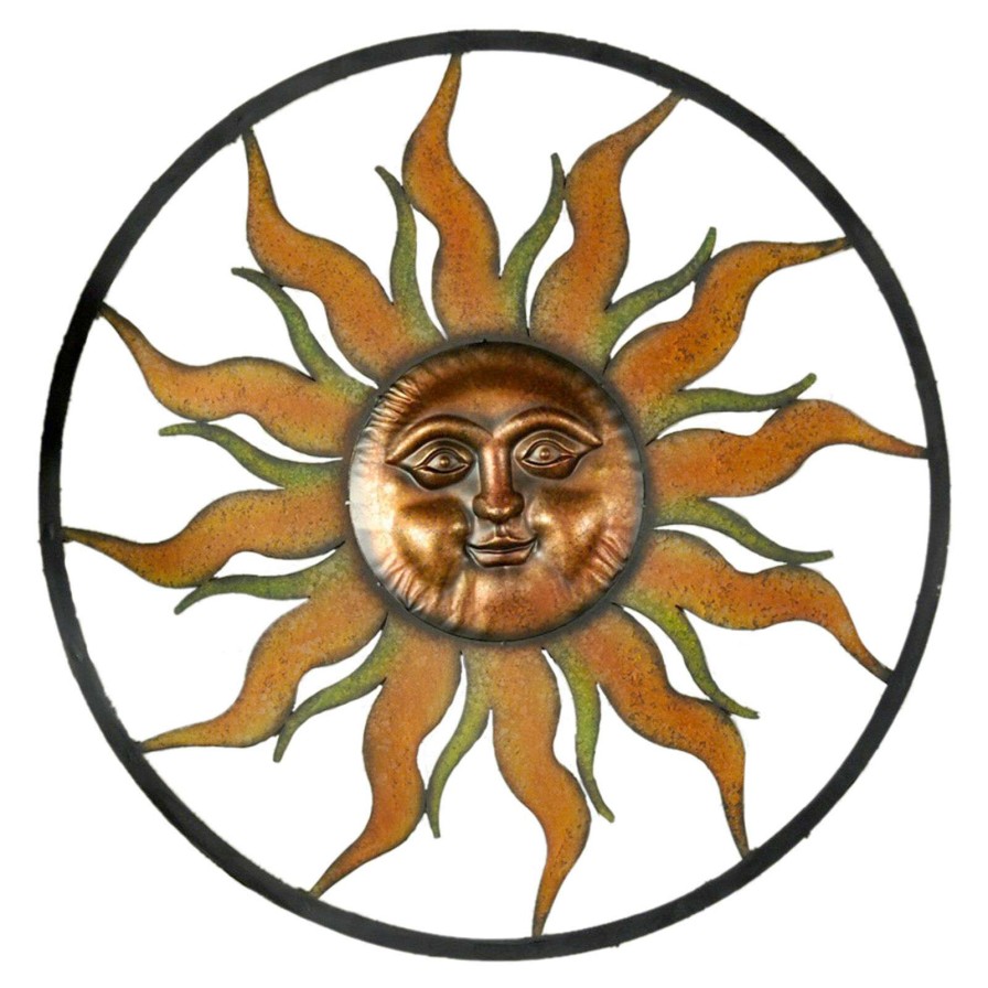 Wall Art * | Large Metal Sun Outdoor Decor, 39 At Lower Price