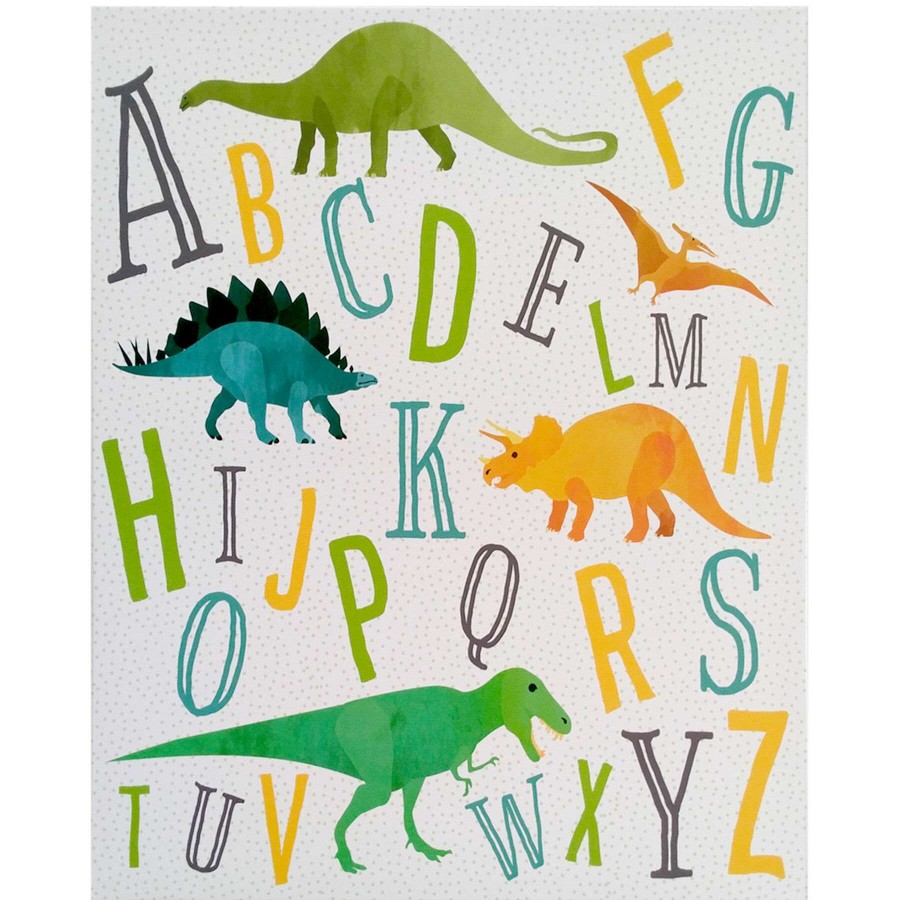 Wall Art * | Dinosaur Alphabet Canvas Wall Art, 16 20 Original Model