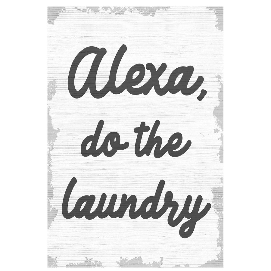 Wall Art * | Alexa, Do The Laundry Canvas Wall Art, 18 24 Delicate Design