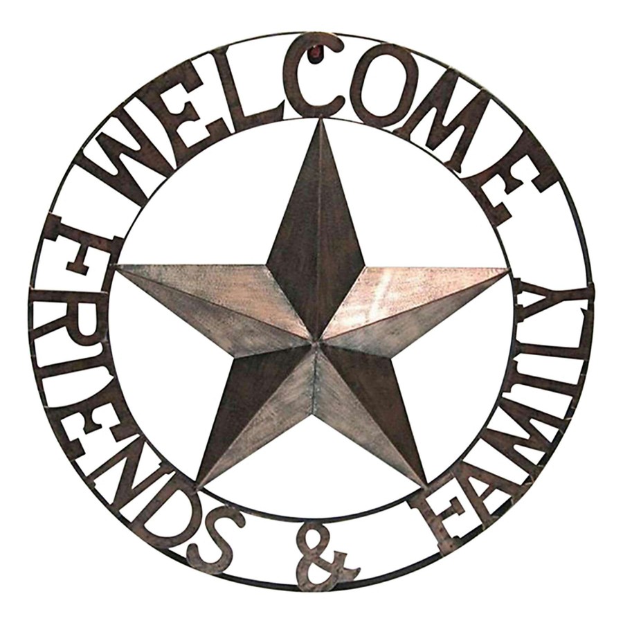 Wall Art * | Welcome Friends & Family Star Wall Decor, 22 Excellent