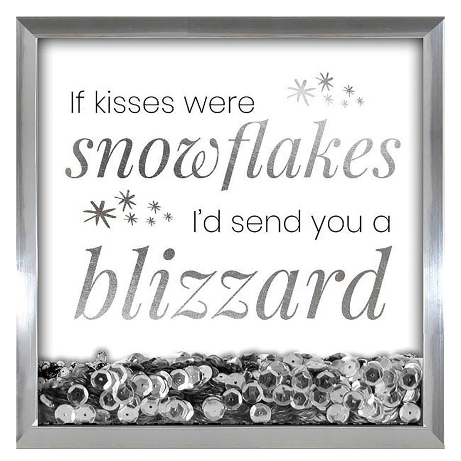 Wall Art * | Winter Frost If Kisses Were Snowflakes Silver Wall Sign, 13 Attractive Model